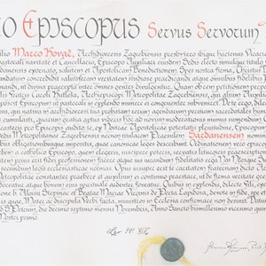 Bula imenovanja mons. Marka Kovača pomoćnim biskupom zagrebačkim